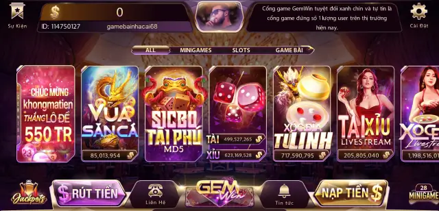 Trò chơi quen thuộc và ưu đãi mới hấp dẫn tại Gem1.Win