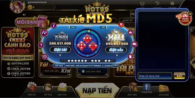 Game tài xỉu Hot99 Live